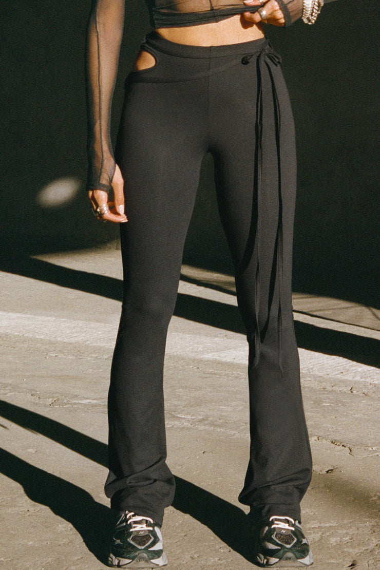 Cutaway Crop Flare Pants